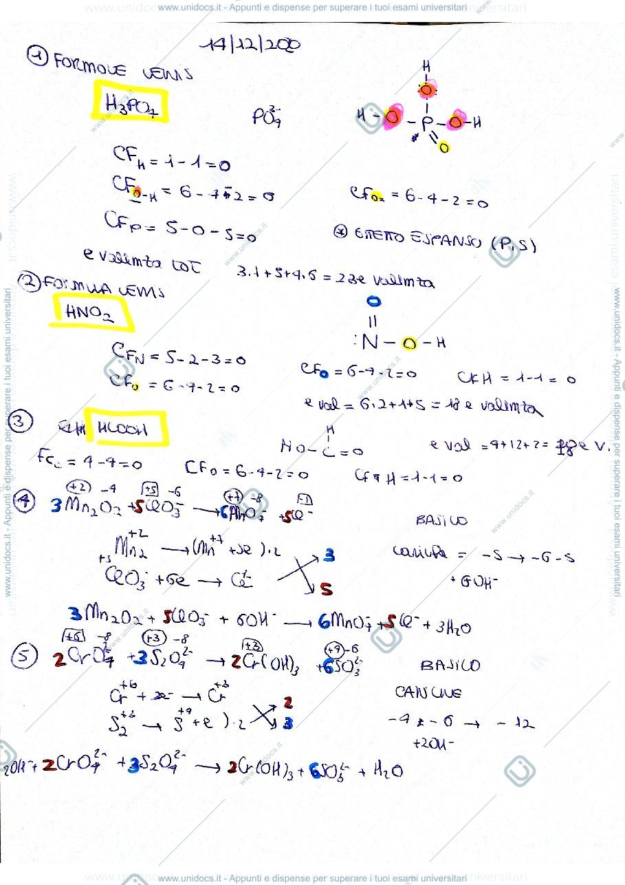 Anteprima pagina 1 — esercitazioni chimica inorganica