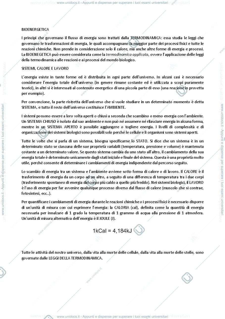 Anteprima pagina 3 — biologia generale e cellulare - Energia ed Enzimi