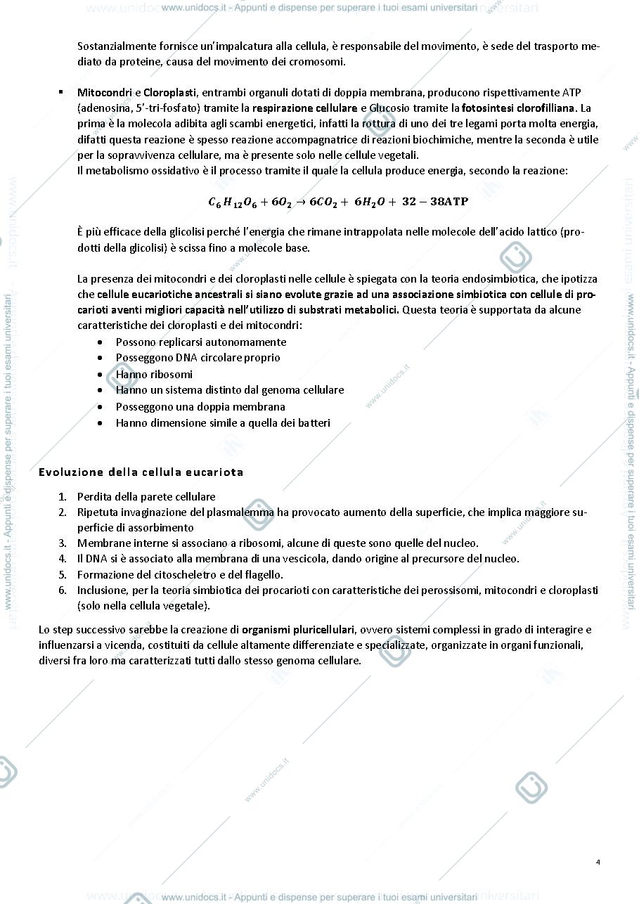 Anteprima pagina 5 — Biologia Generale e Cellulare