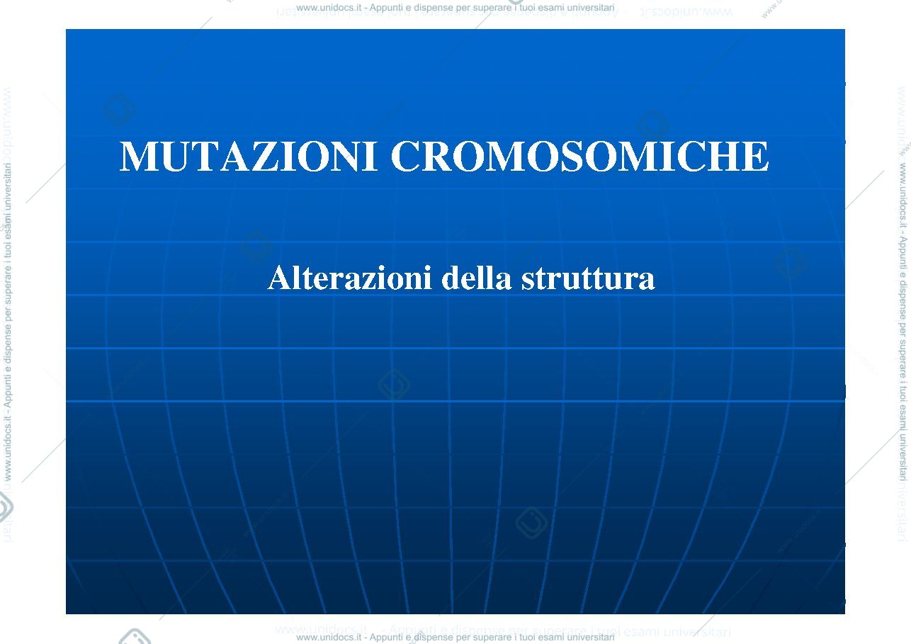 Anteprima pagina 1 — mutazioni cromosomiche