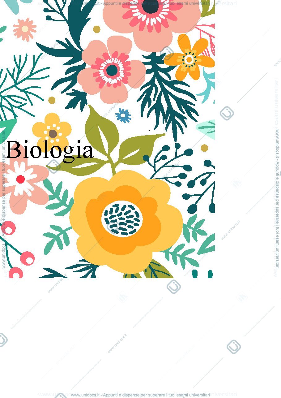Anteprima pagina 1 — Organizzazione gerarchica della biologia e teoria cellulare