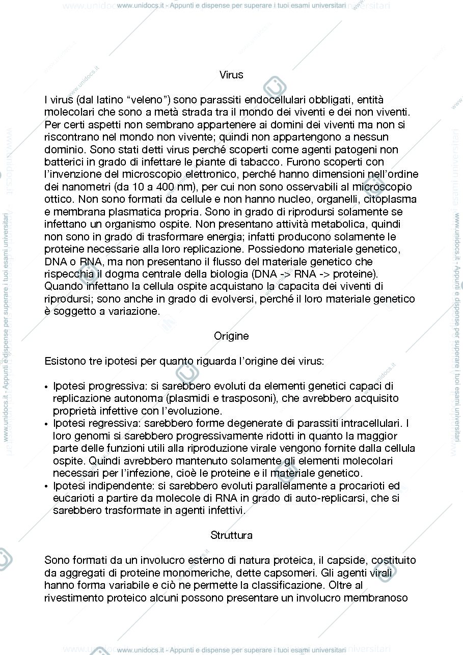 Anteprima pagina 1 — Virus in biologia
