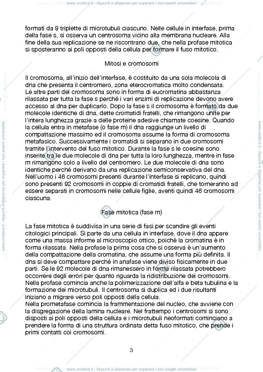 Anteprima pagina 3 — Riproduzione cellulare e mitosi