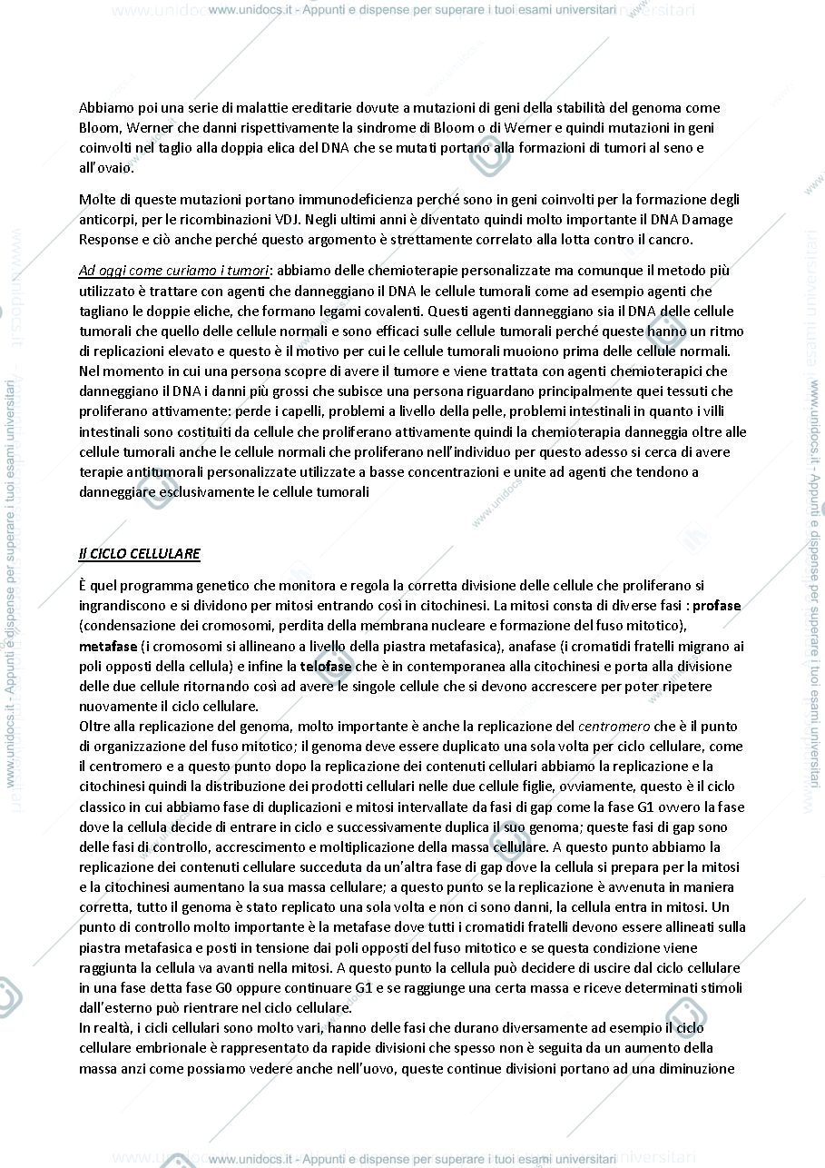 Anteprima pagina 2 — LEZIONI BIOLOGIA MOLECOLARE