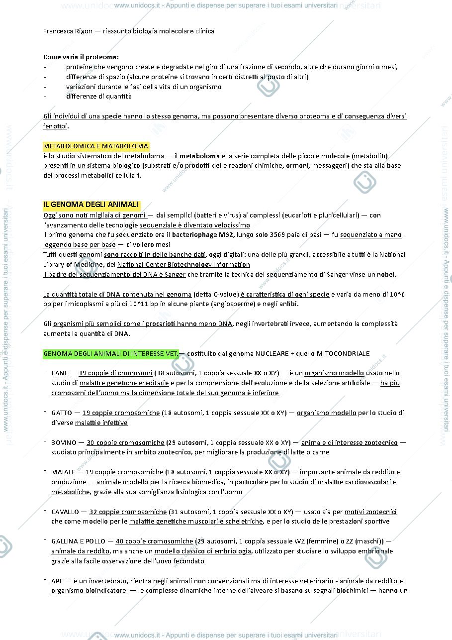 Anteprima pagina 2 — BIOLOGIA MOLECOLARE CLINICA