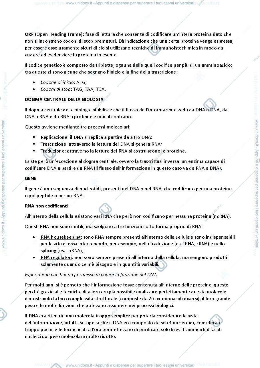 Anteprima pagina 2 — Sbobine Biologia Molecolare 2023-2024