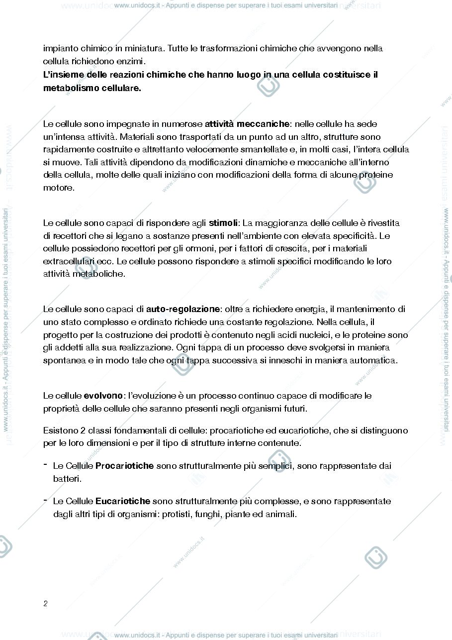 Anteprima pagina 2 — appunti biologia