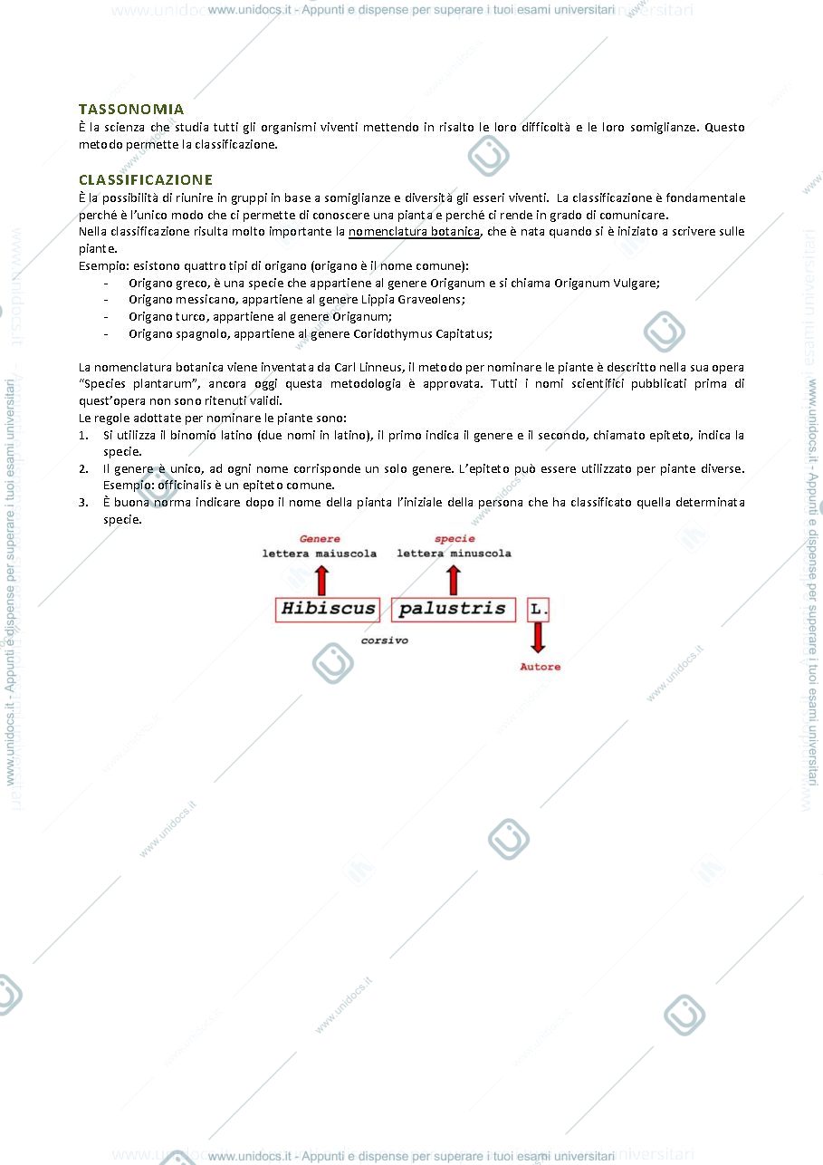 Anteprima pagina 4 — Appunti di biologia vegetale con elementi di sistematica
