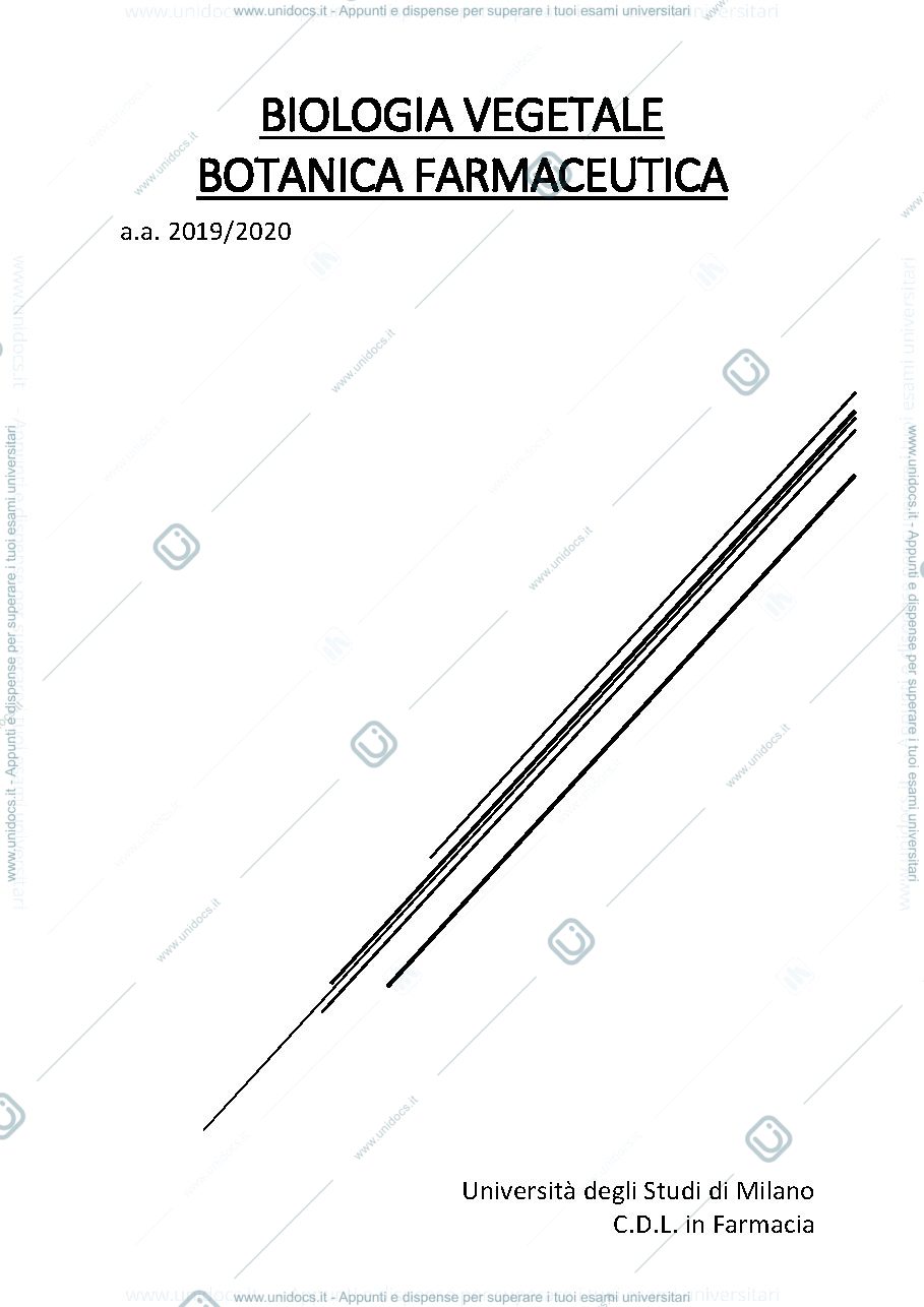 Anteprima pagina 1 — Sbobine Biologia Vegetale