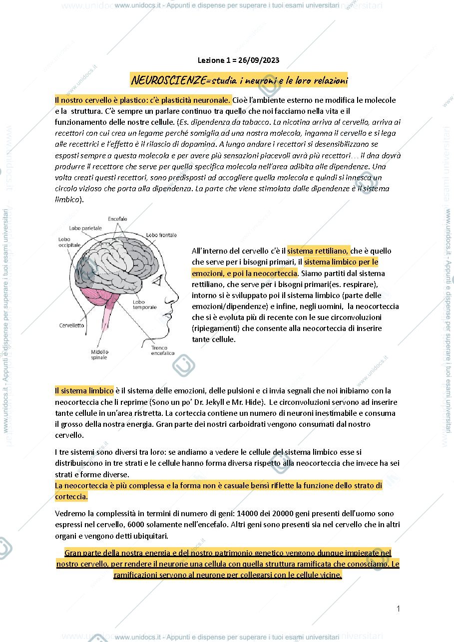 Anteprima pagina 1 — APPUNTI BIOLOGIA 