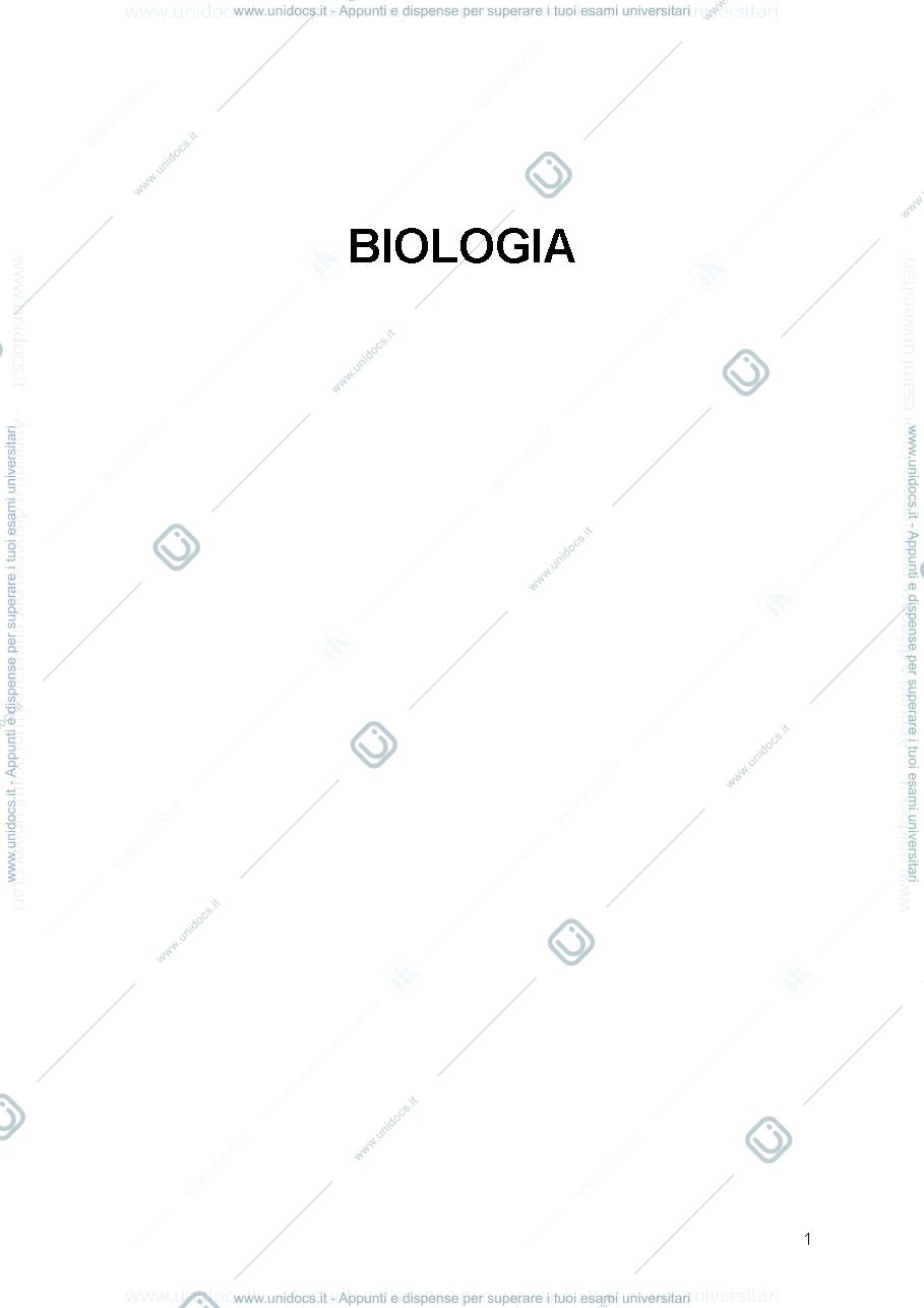 Anteprima pagina 1 — BIOLOGIA