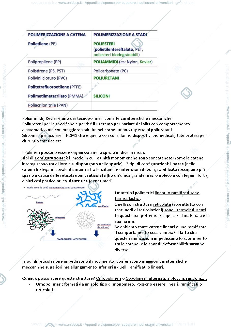 Anteprima pagina 2 — Appunti lezioni su Materiali polimerici e Metodi di caratterizzazione