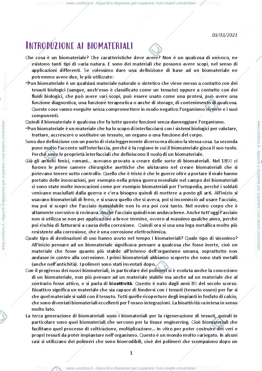 Anteprima pagina 1 — Appunti