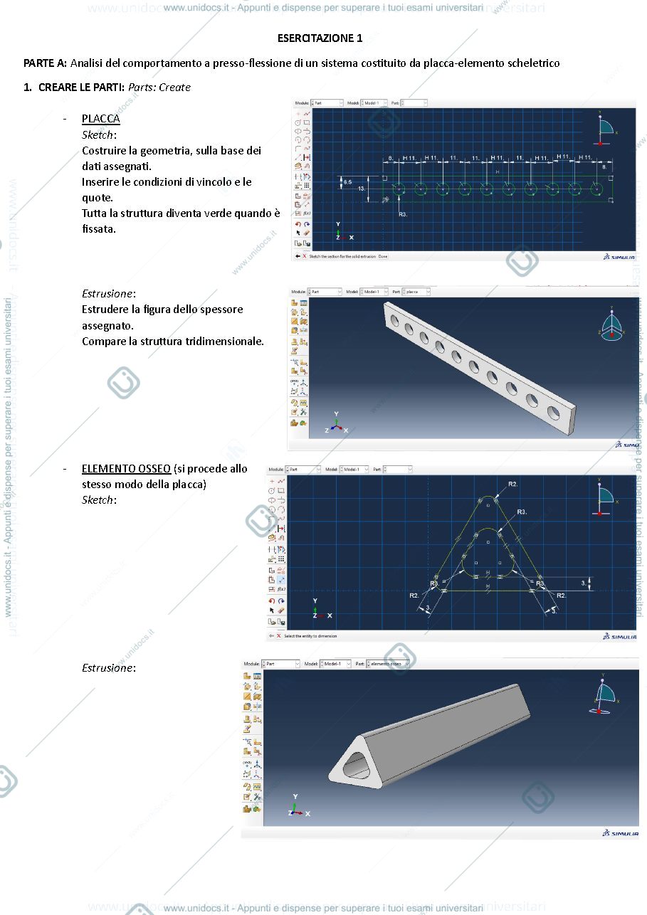 Anteprima pagina 1 — Esercitazione abaqus carniel