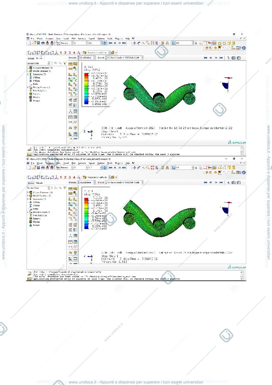 Anteprima pagina 1 — Esercitazione numero 2 abaqus Carniel