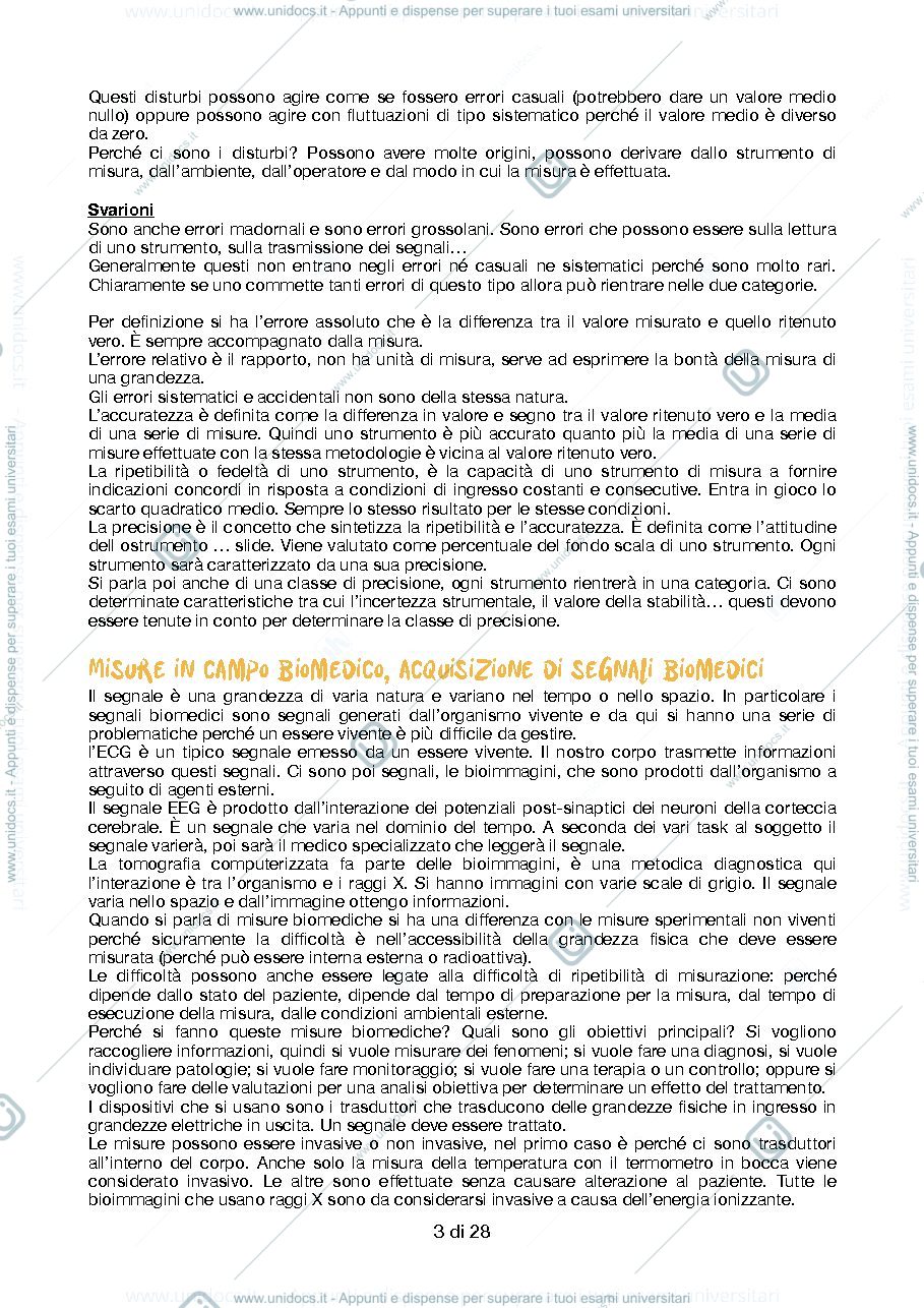 Anteprima pagina 3 — Appunti biomeccanica sperimentale 