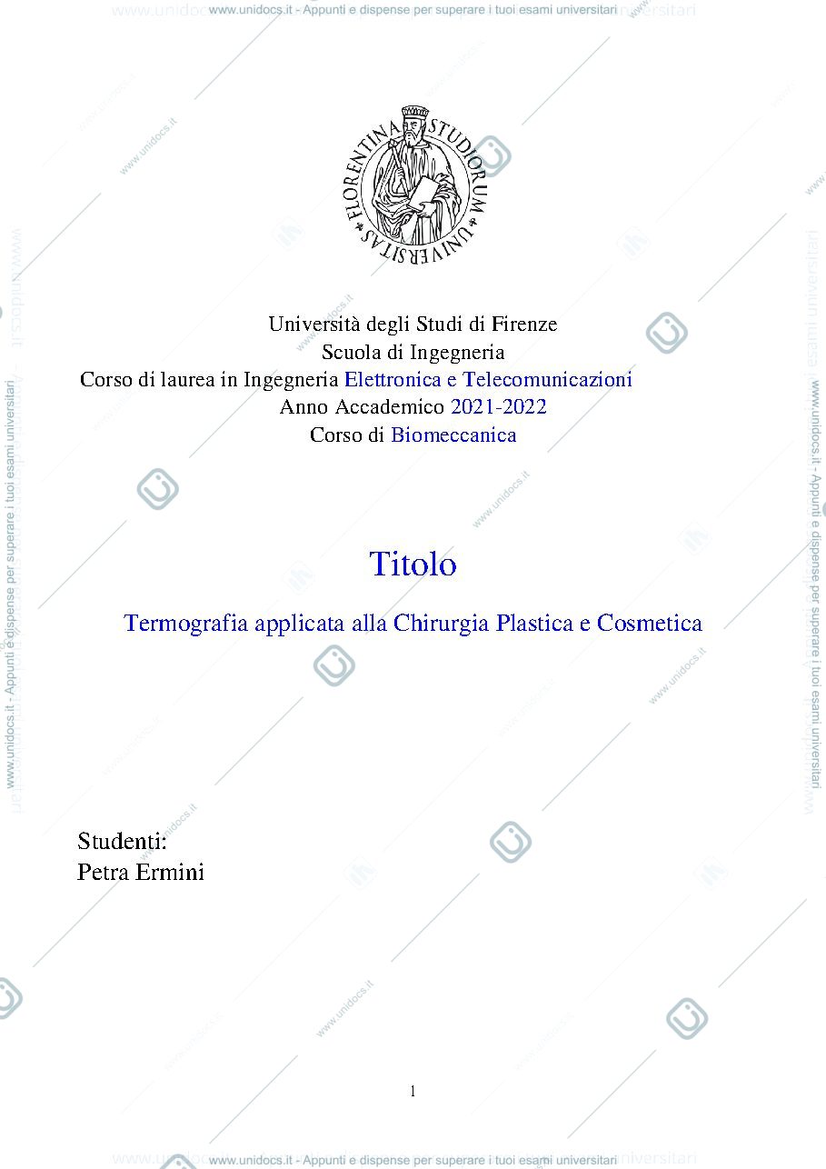 Anteprima pagina 1 — tesina per esame