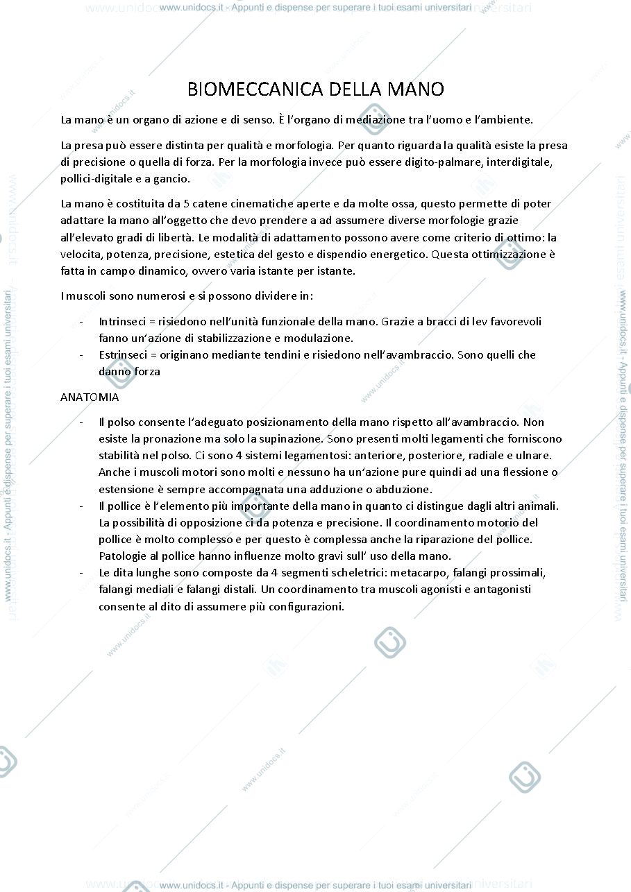 Anteprima pagina 2 — biomeccanica del passo, della mano e del ginocchio