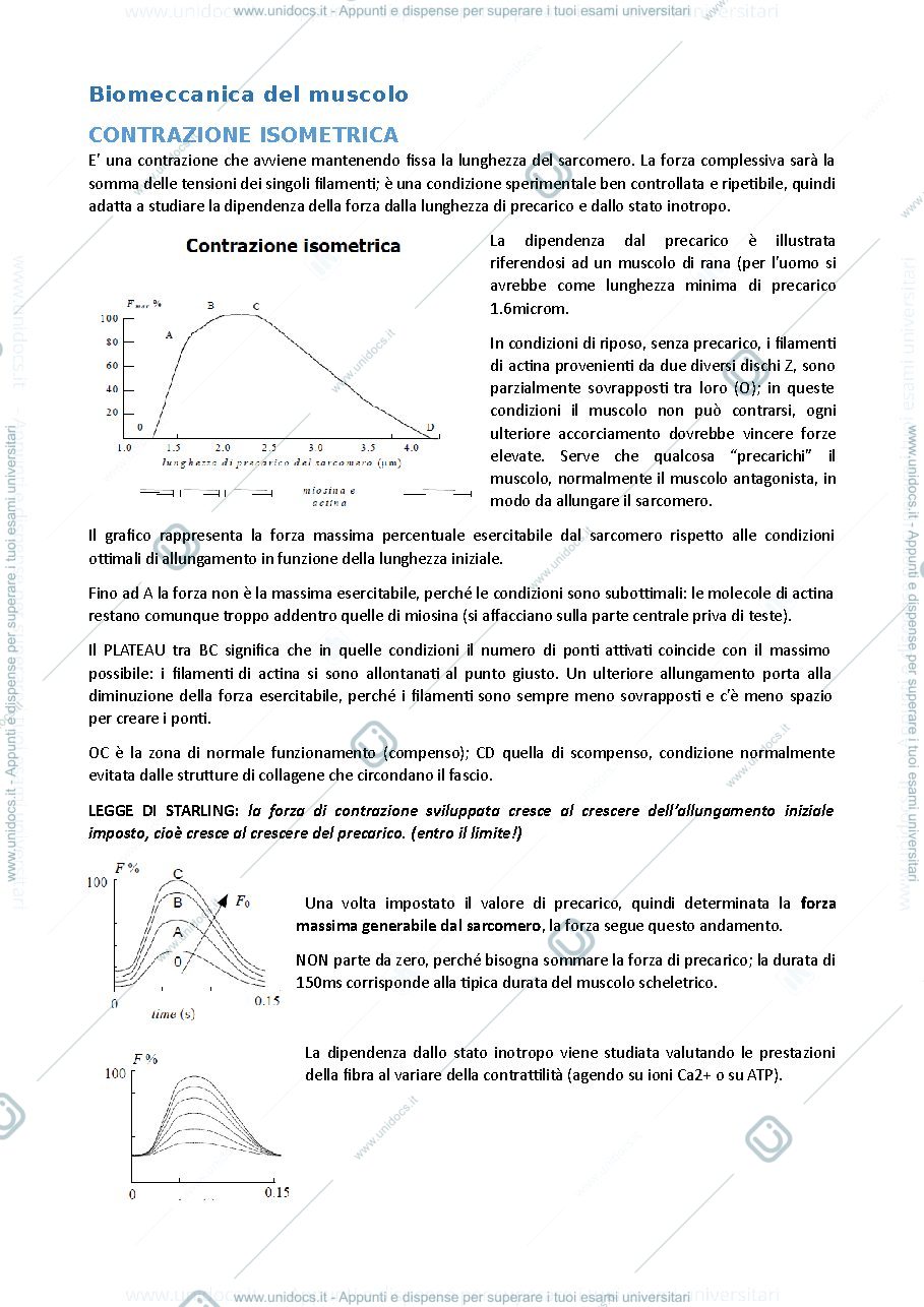 Anteprima pagina 1 — Meccanica del muscolo