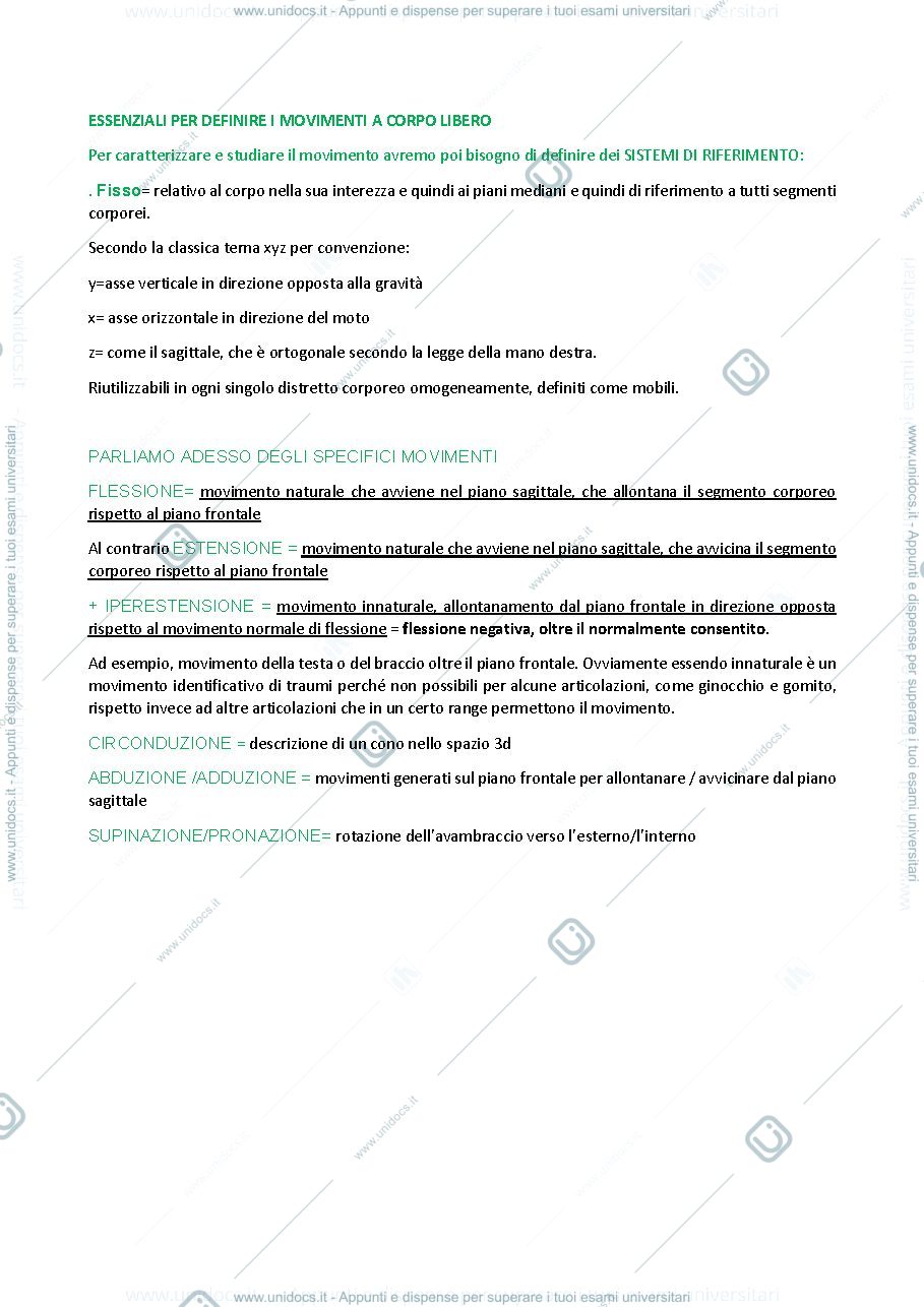 Anteprima pagina 4 — Biomeccanica Appunti Prof. Piaggi