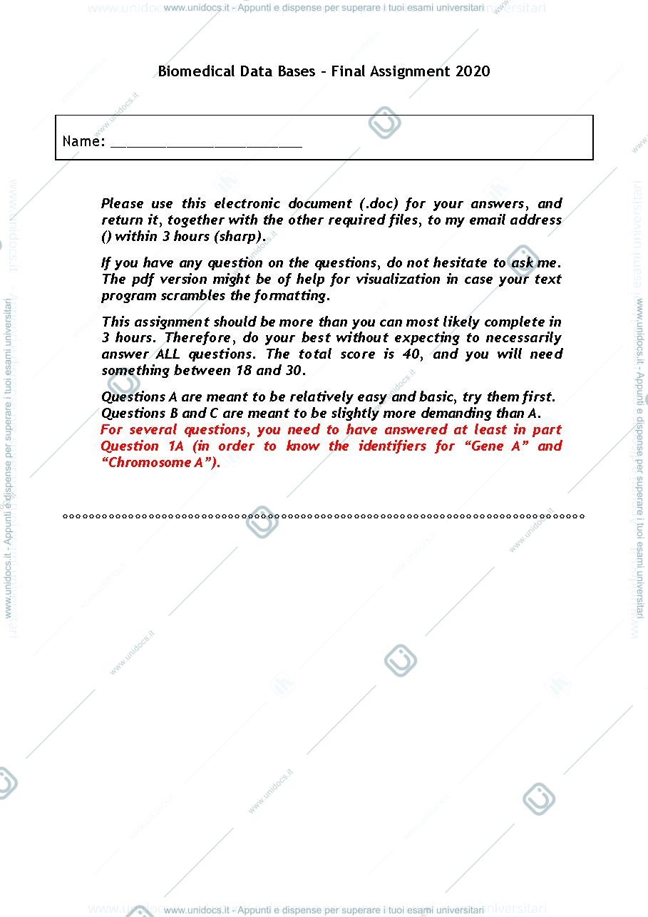 Anteprima pagina 1 — BDB exam
