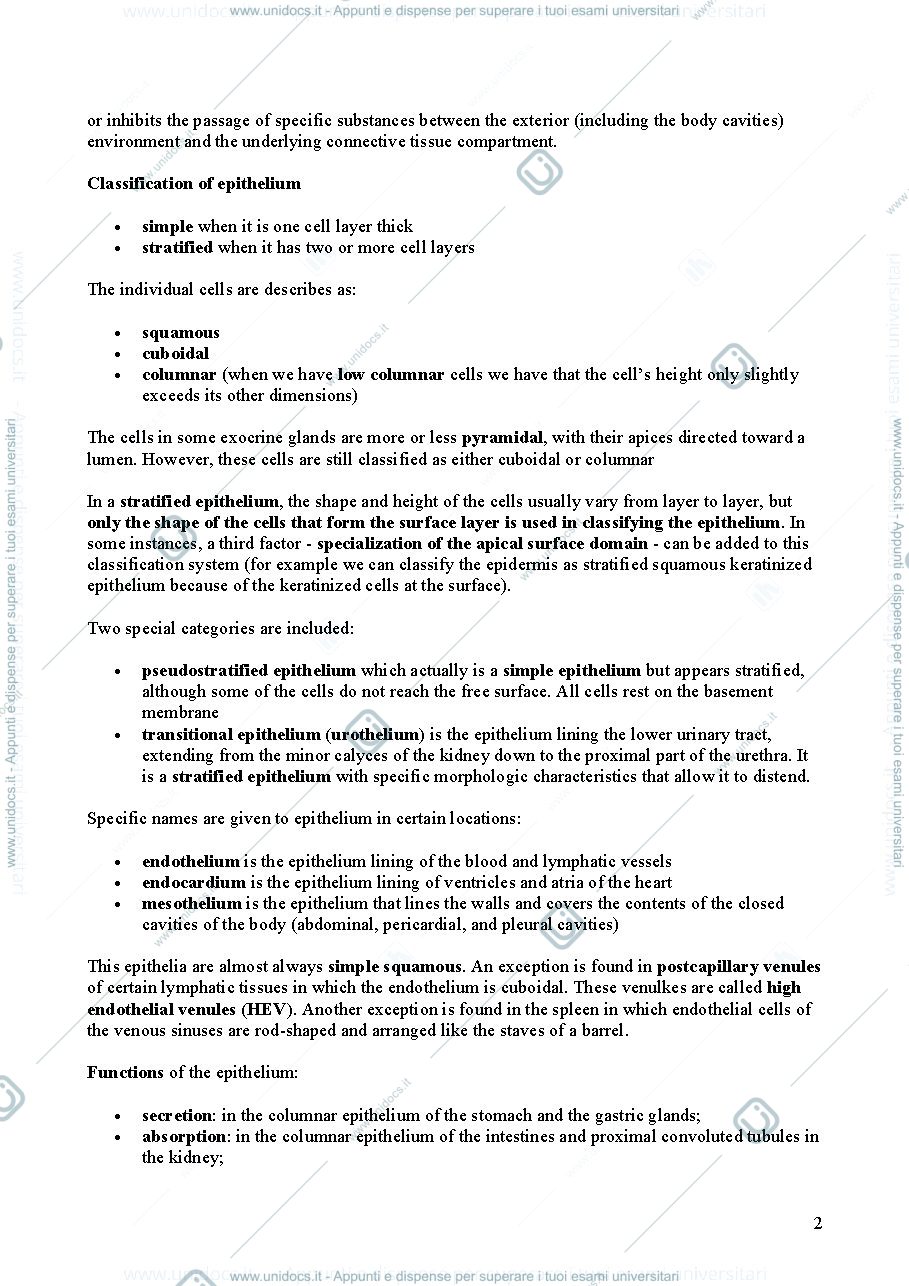 Anteprima pagina 2 — Histology Biomedical Sciences I