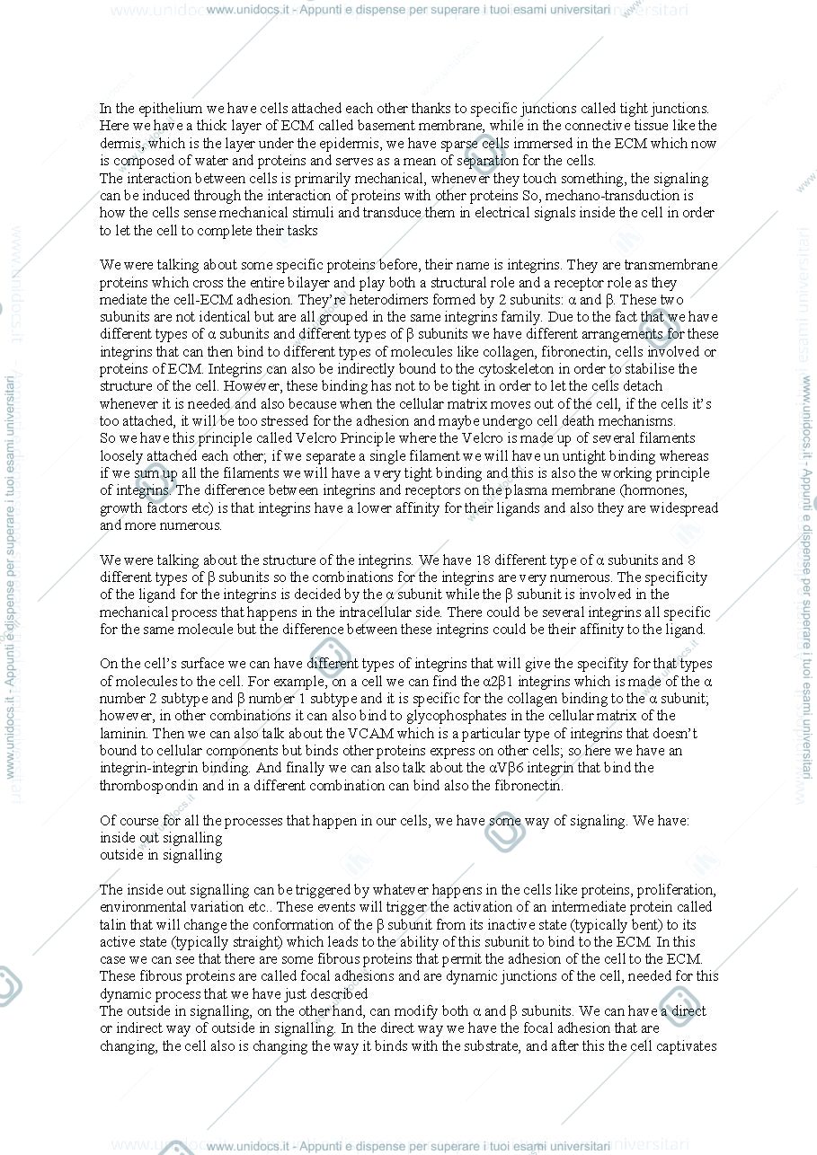 Anteprima pagina 1 — Cellular Biology I - Biomedical Sciences I