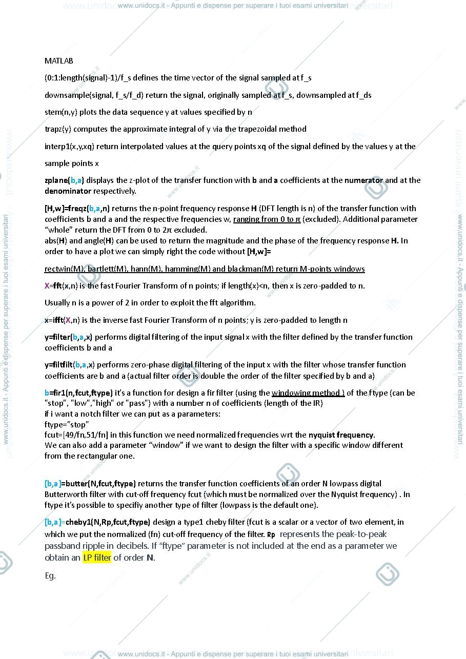 Anteprima pagina 1 — Bsp matlab