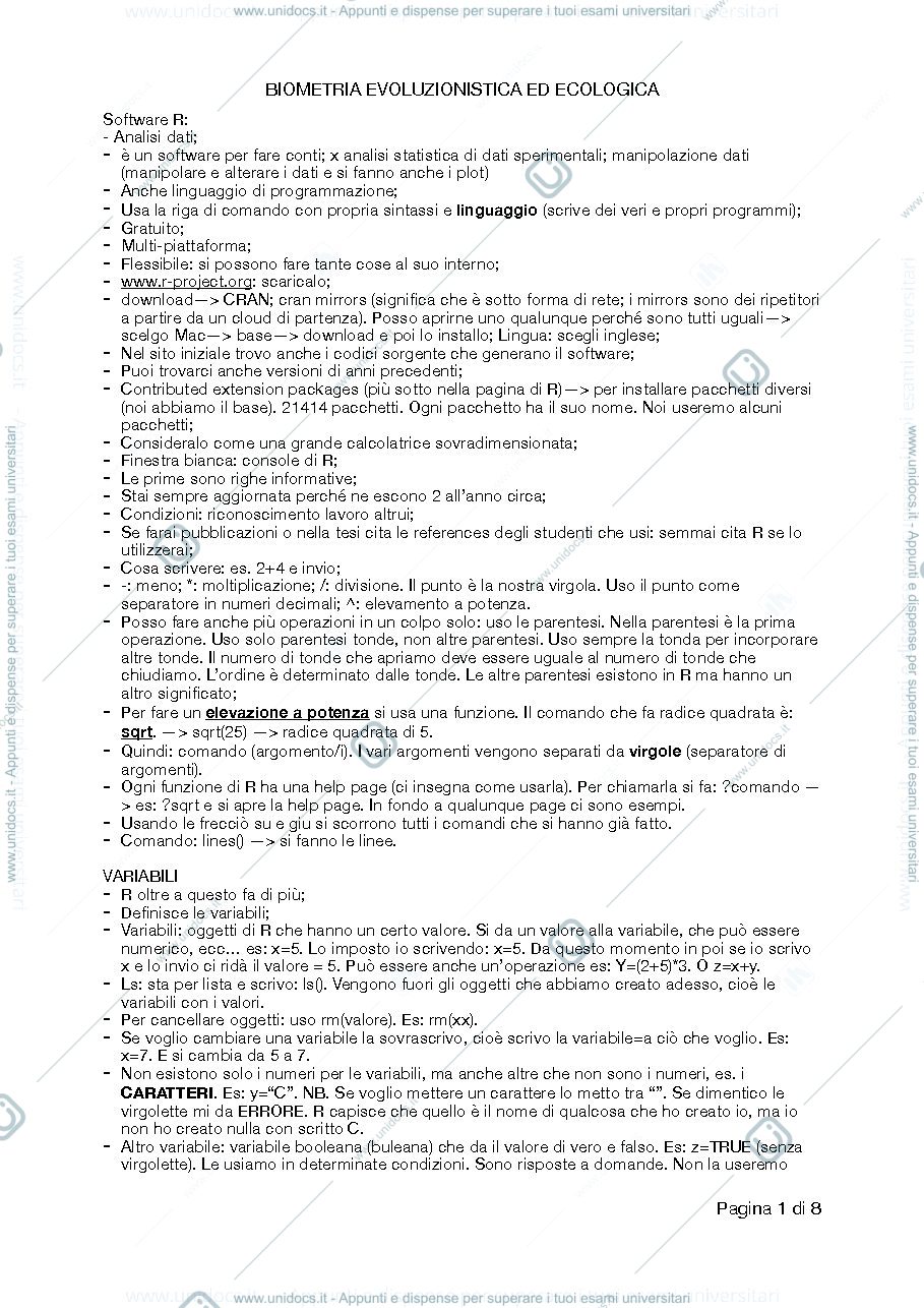 Anteprima pagina 1 — Biometria
