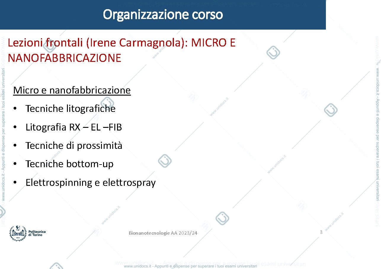 Anteprima pagina 3 — appunti di bionanotecnologie