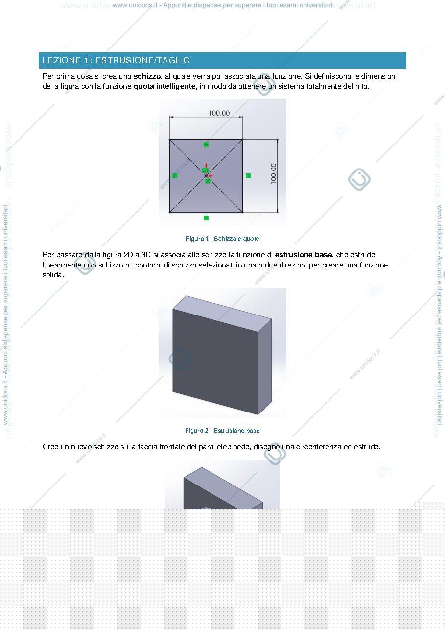 Anteprima pagina 3 — Appunti Solidworks
