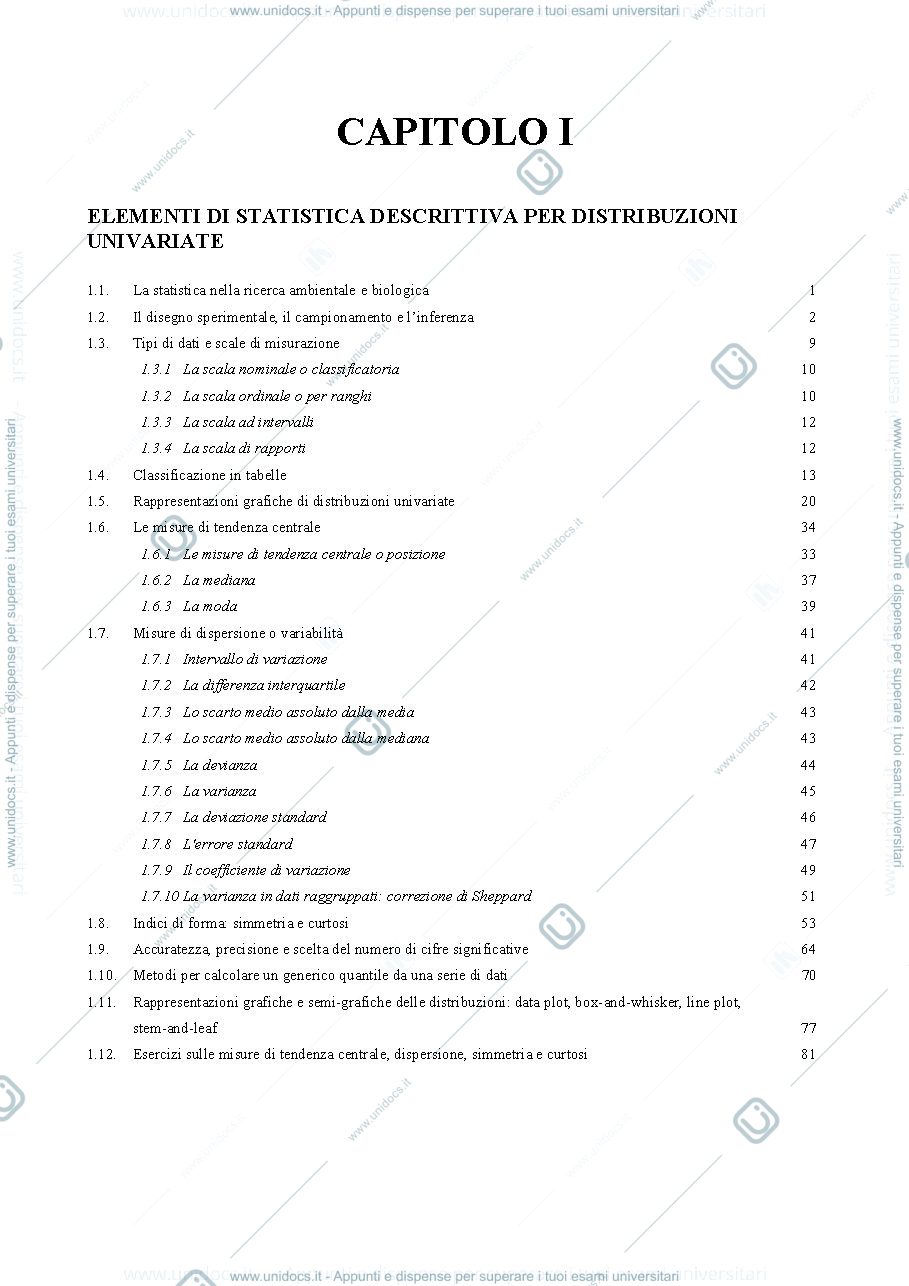 Anteprima pagina 1 — libro biostatistica cap1