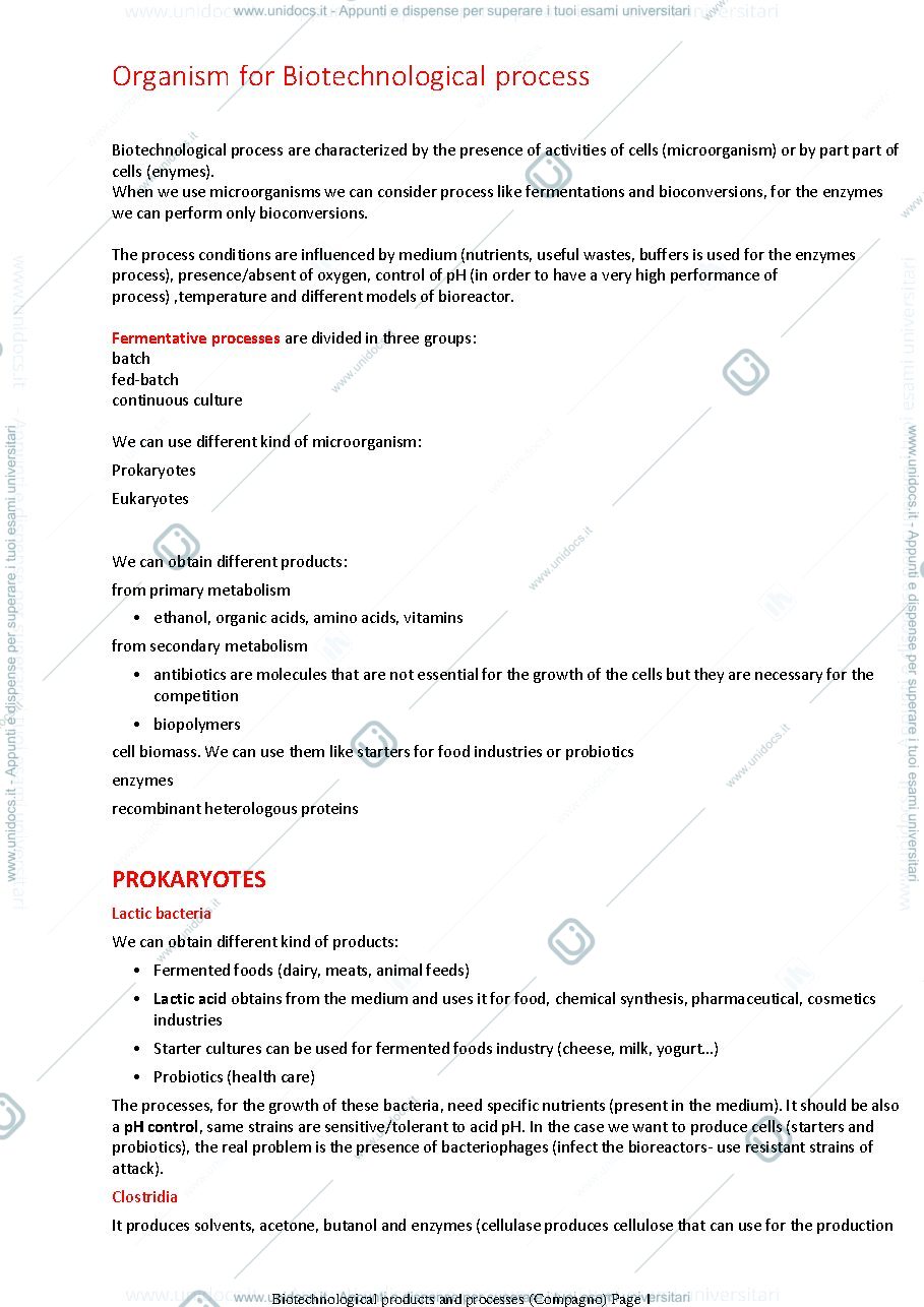 Anteprima pagina 1 — Biotechnological products and processes