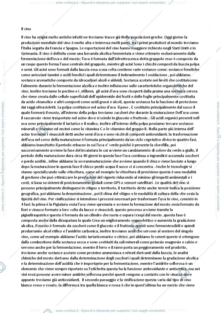 Anteprima pagina 1 — appunti biotec alimentari 