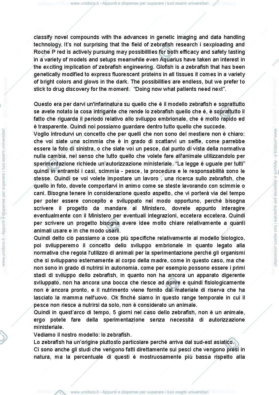 Anteprima pagina 2 — lezione Zebrafish 1