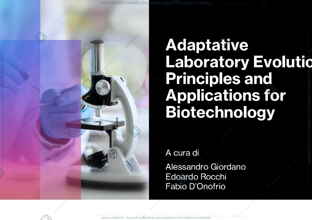 Anteprima pagina 1 — Evoluzione adattativa