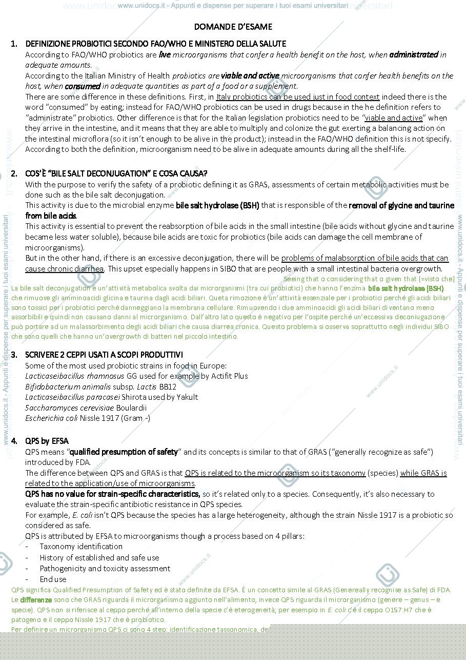 Anteprima pagina 1 — Probiotics science and applications