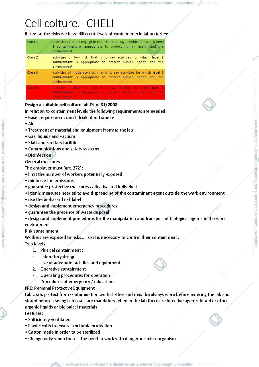 Anteprima pagina 2 — APPUNTI DI CELL COLTURE