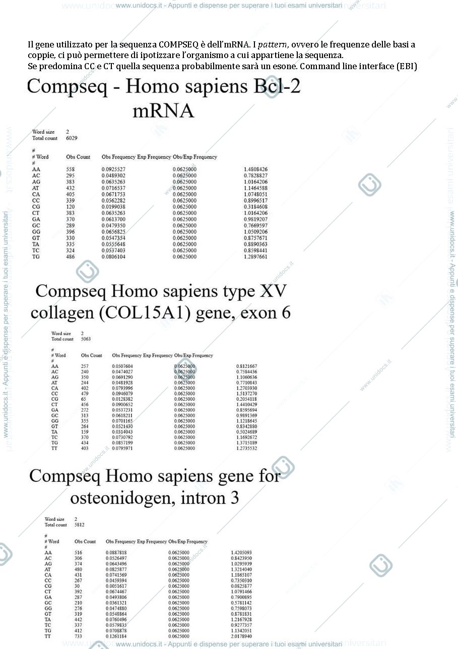 Anteprima pagina 3 — bioinformatica