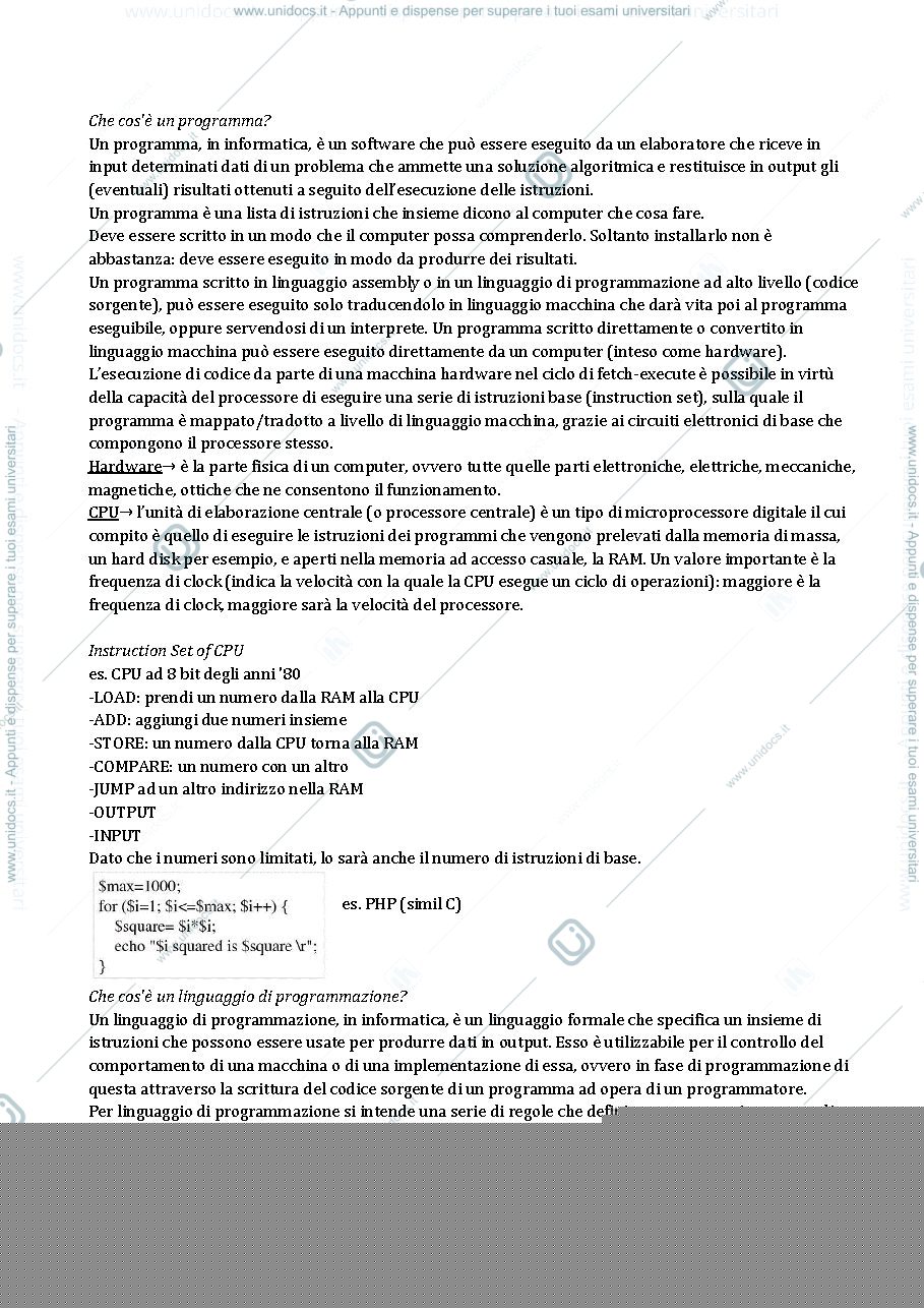 Anteprima pagina 1 — bioinformatica
