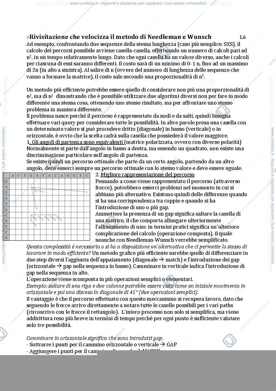 Anteprima pagina 1 — bioinformatica