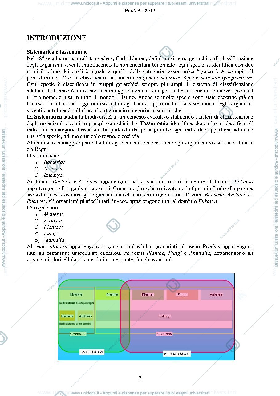 Anteprima pagina 2 — Appunti botanica sistematica 