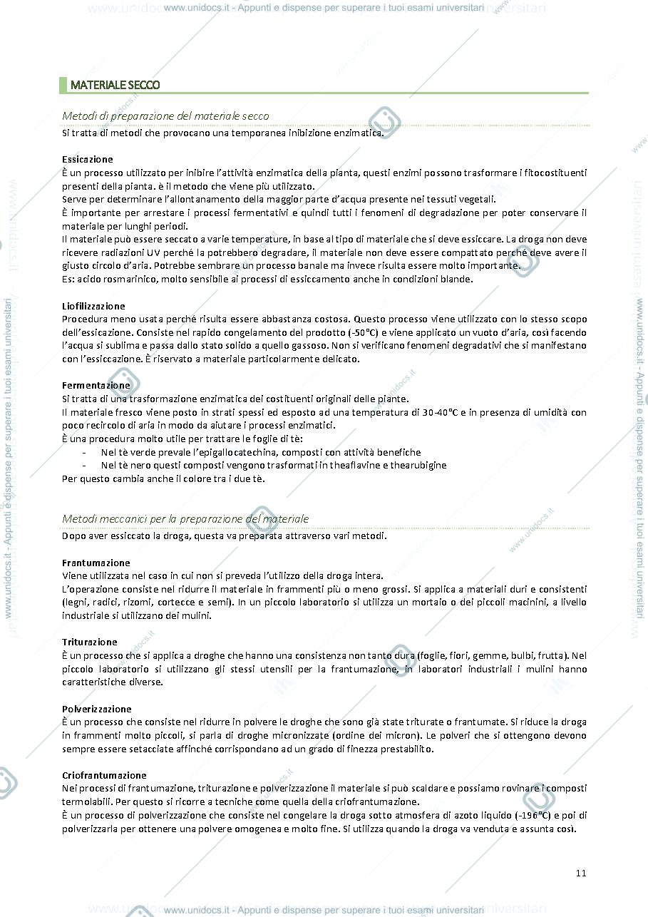 Anteprima pagina 2 — METODI ESTRATTIVI E TECNICHE CROMATOGRAFICHE