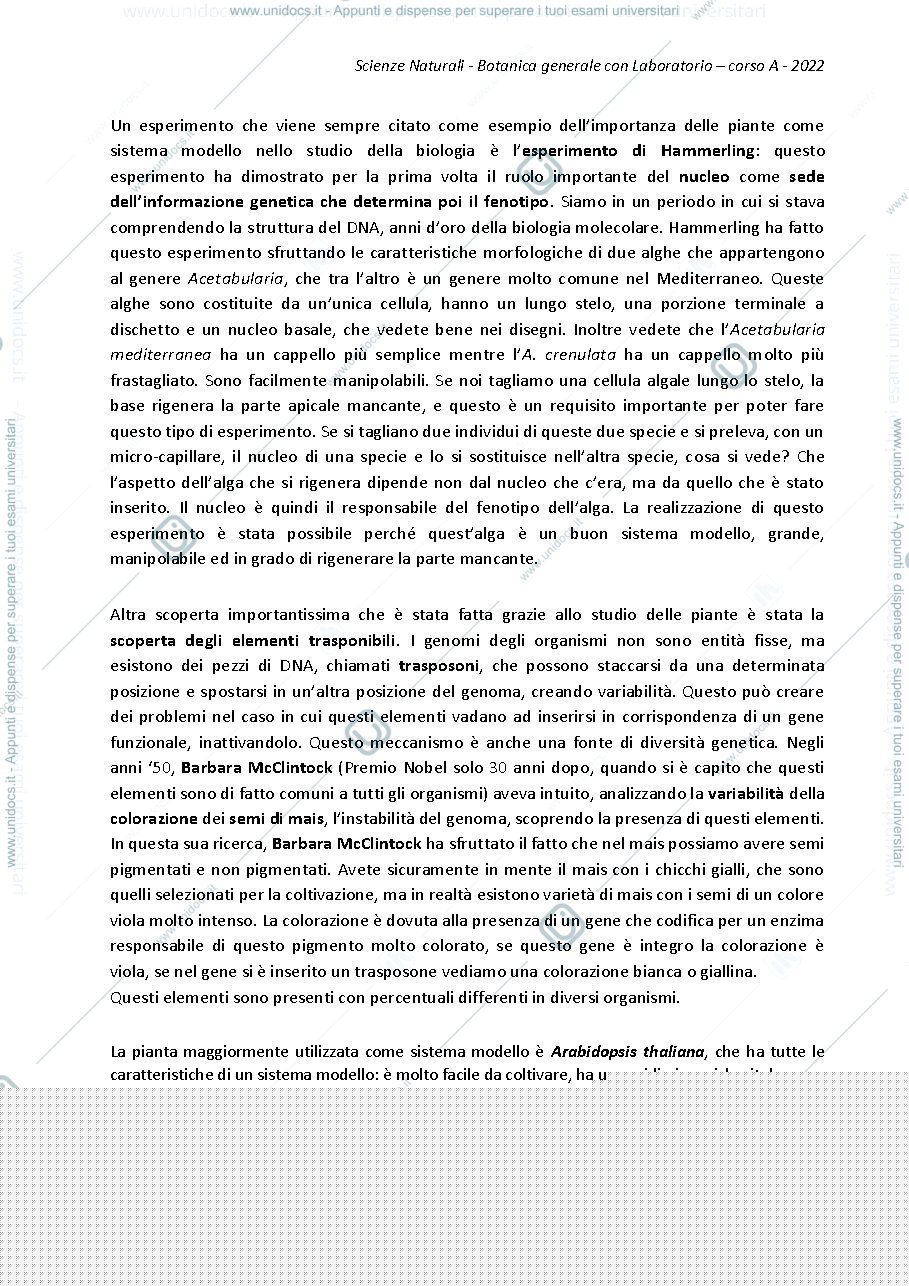 Anteprima pagina 5 — Botanica generale