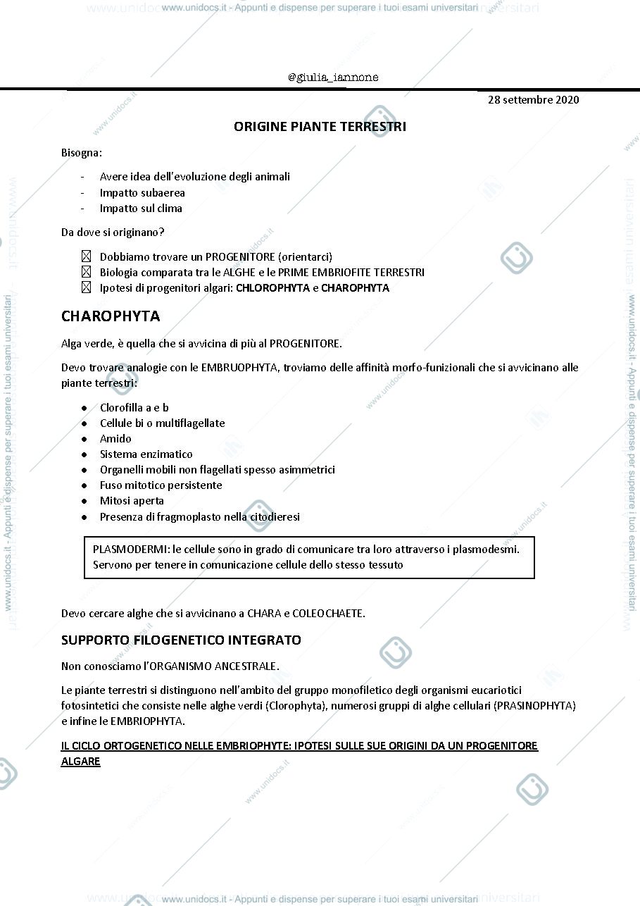 Anteprima pagina 3 — Appunti Botanica II-Prof. Baldini