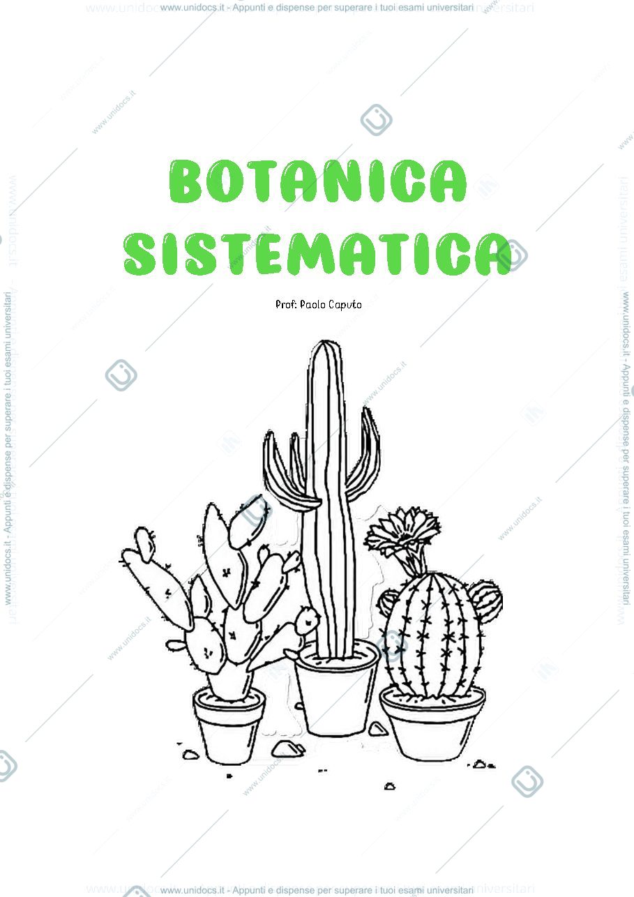 Anteprima pagina 1 — botanica sistematica