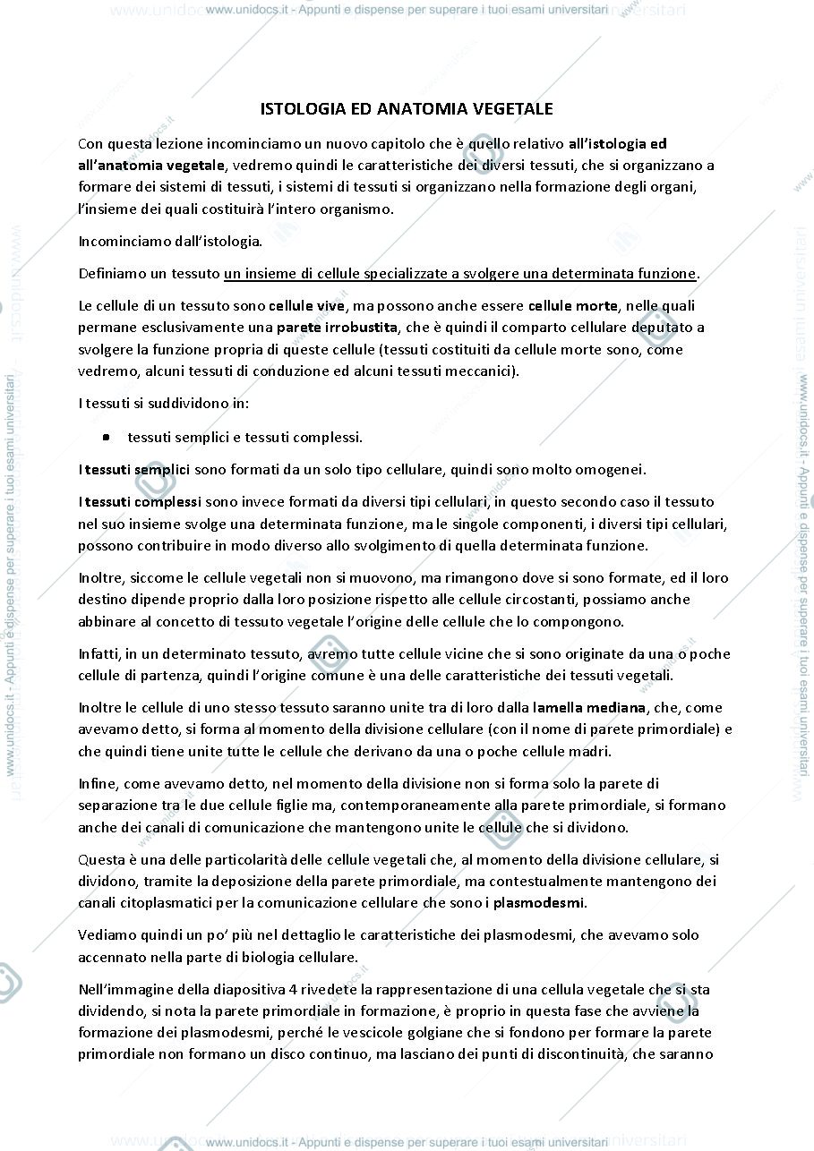 Anteprima pagina 1 — botanica generale