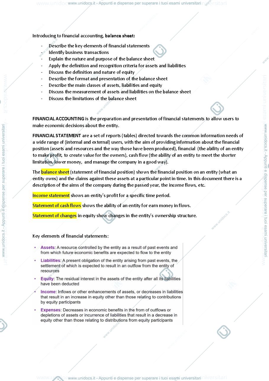 Anteprima pagina 1 — Financial Accounting_Balance sheet