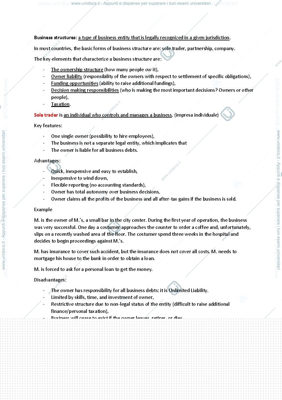 Anteprima pagina 1 — Business structures