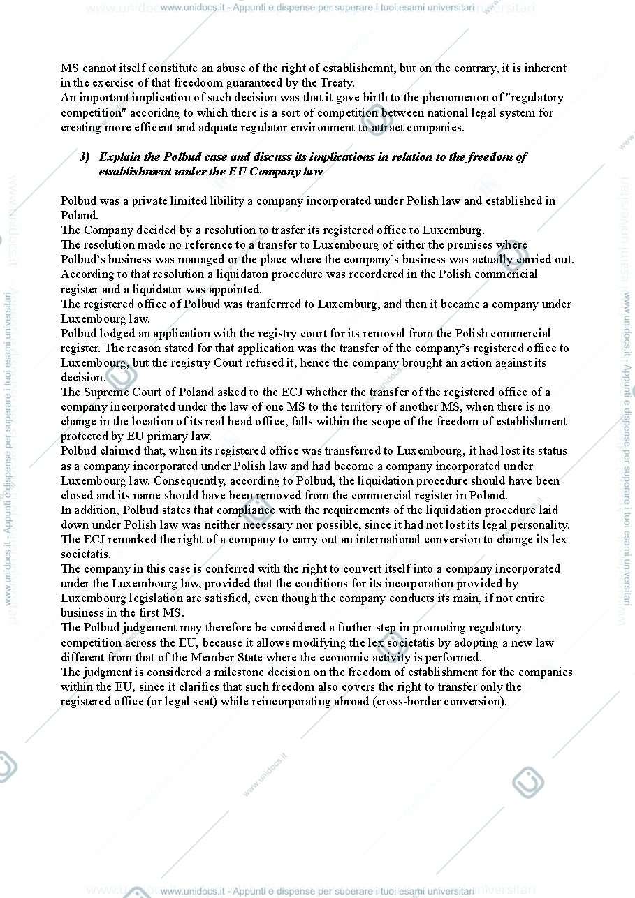 Anteprima pagina 2 — Business Law utile per esame